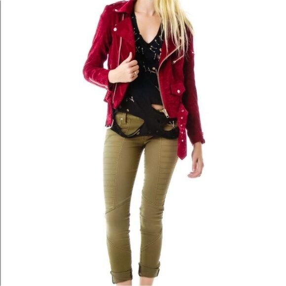 UNIF red velvet sangre Moto jacket Small - Picture 10 of 10